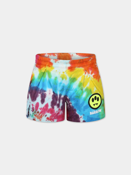 Short multicolor per bambina con logo,Barrow,030478 200