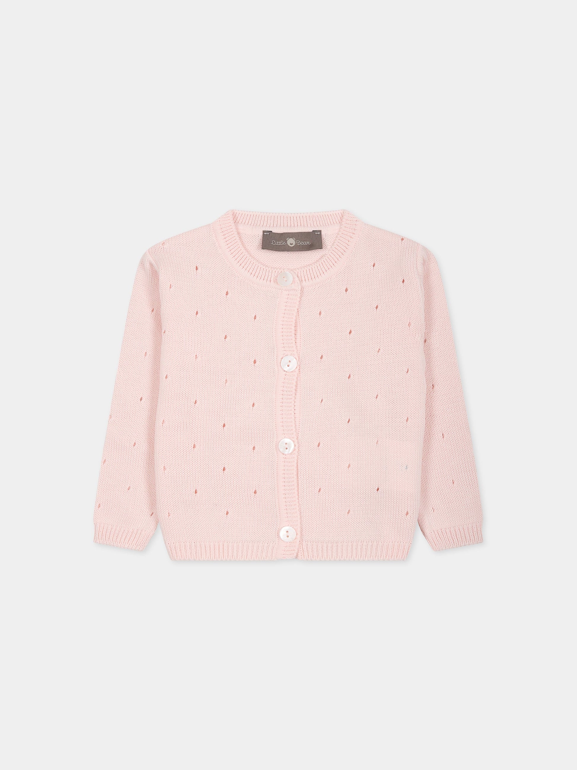 Cardigan rosa per neonata,Little Bear,6158 CIPRIA