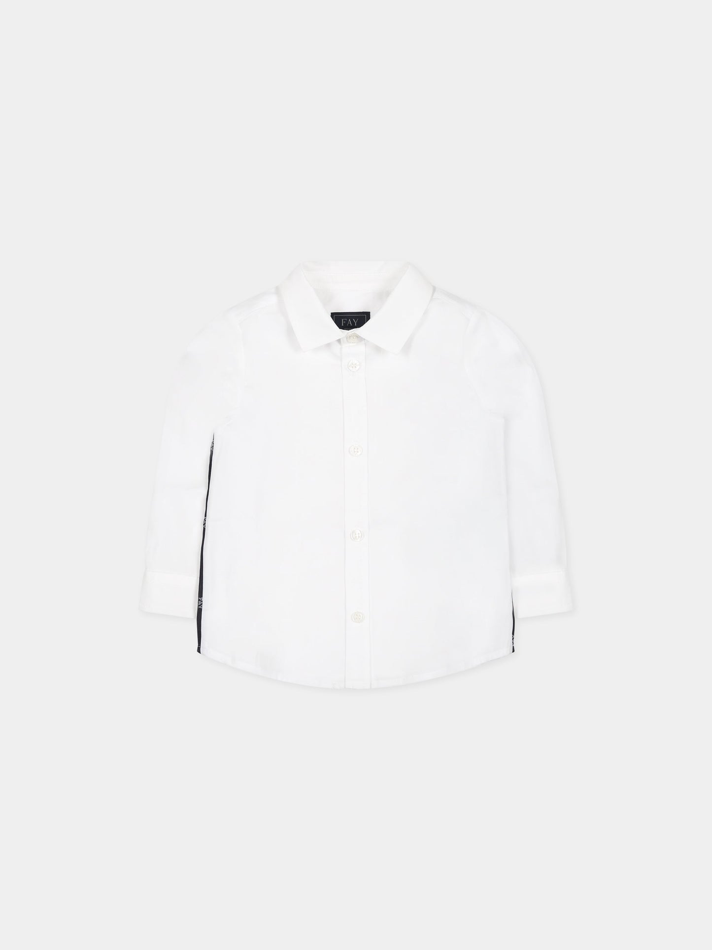 Camicia bianca per neonato con logo,Fay Kids,FS5510 P0013 100