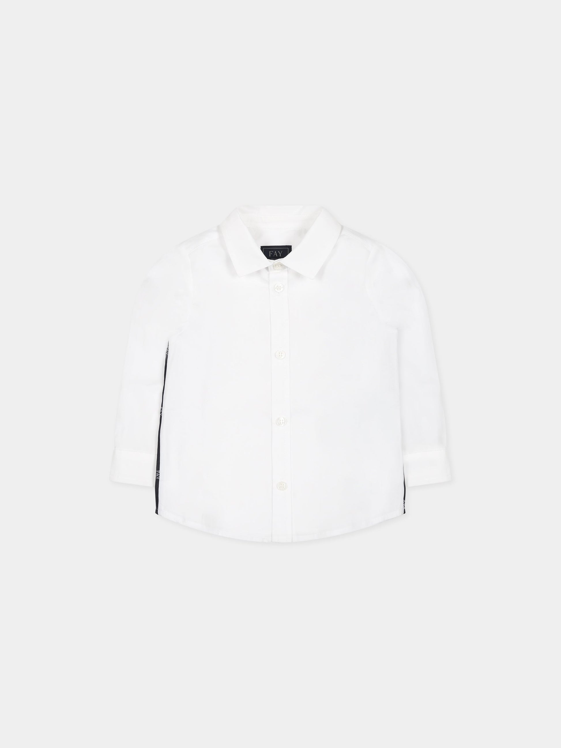 Camicia bianca per neonato con logo,Fay Kids,FS5510 P0013 100