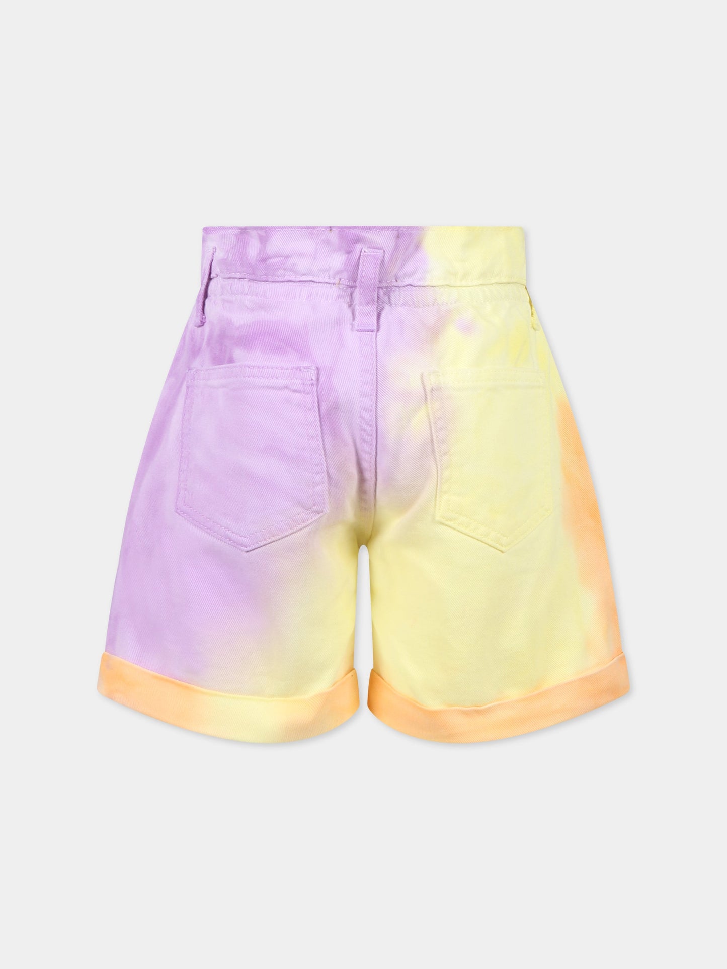 Shorts multicolor per bambina con logo,Off White,OGCB004S23FAB0018501