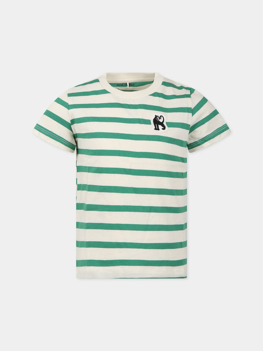 T-shirt multicolor per bambino con patch pantera,Mini Rodini,2322010975