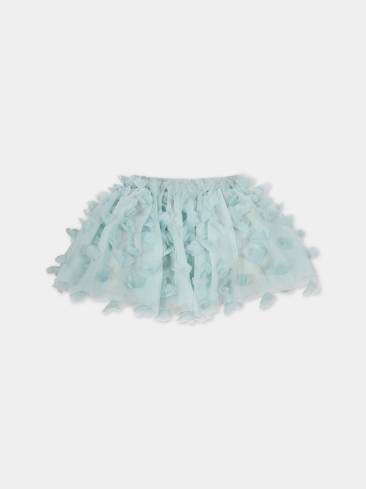 Gonna verde per neonata con applicazioni in tulle,Simonetta,SS7001 T0041 708