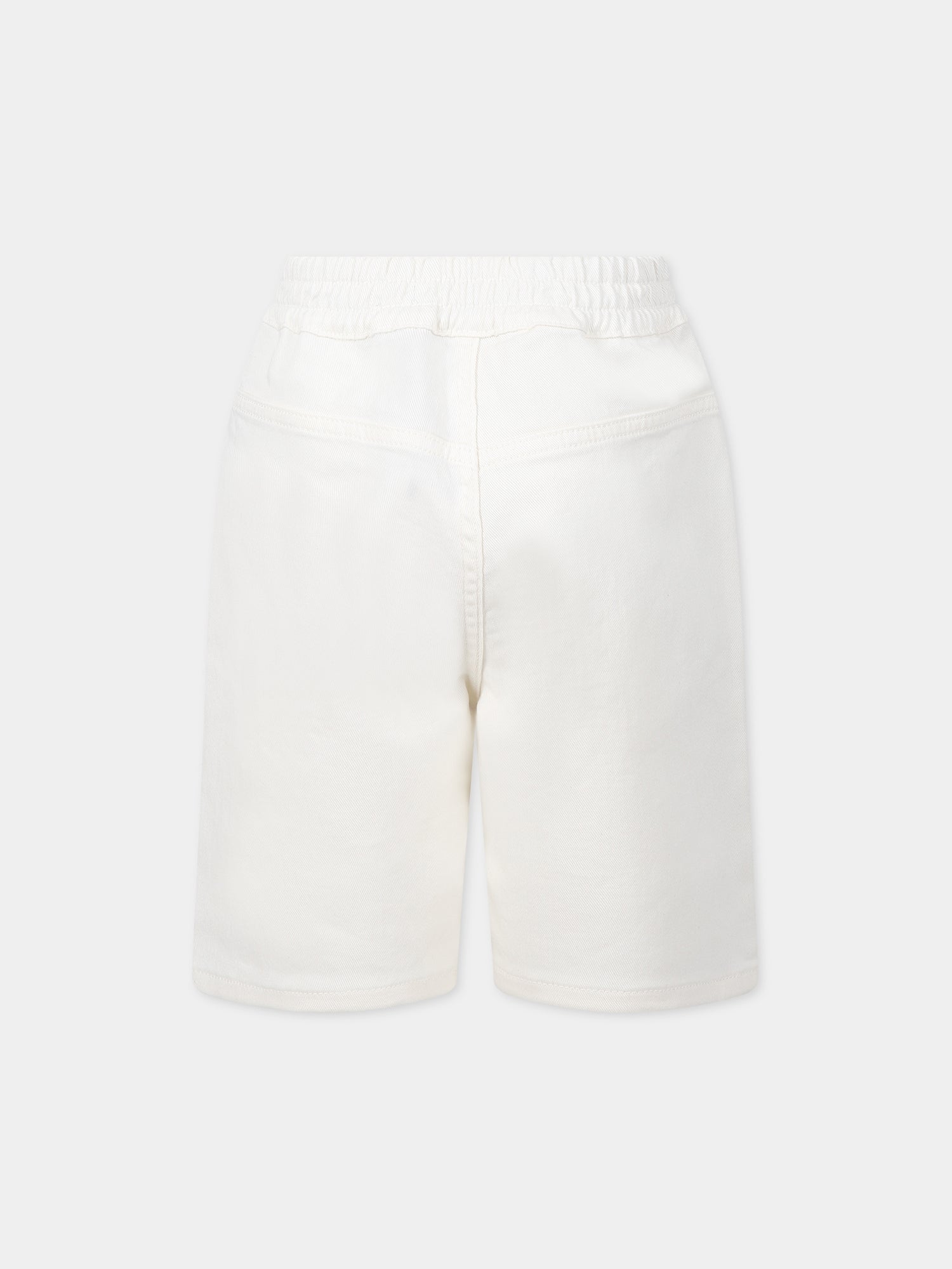 Shorts avorio per bambino con logo,Balmain Kids,BS6R69 D0039 102