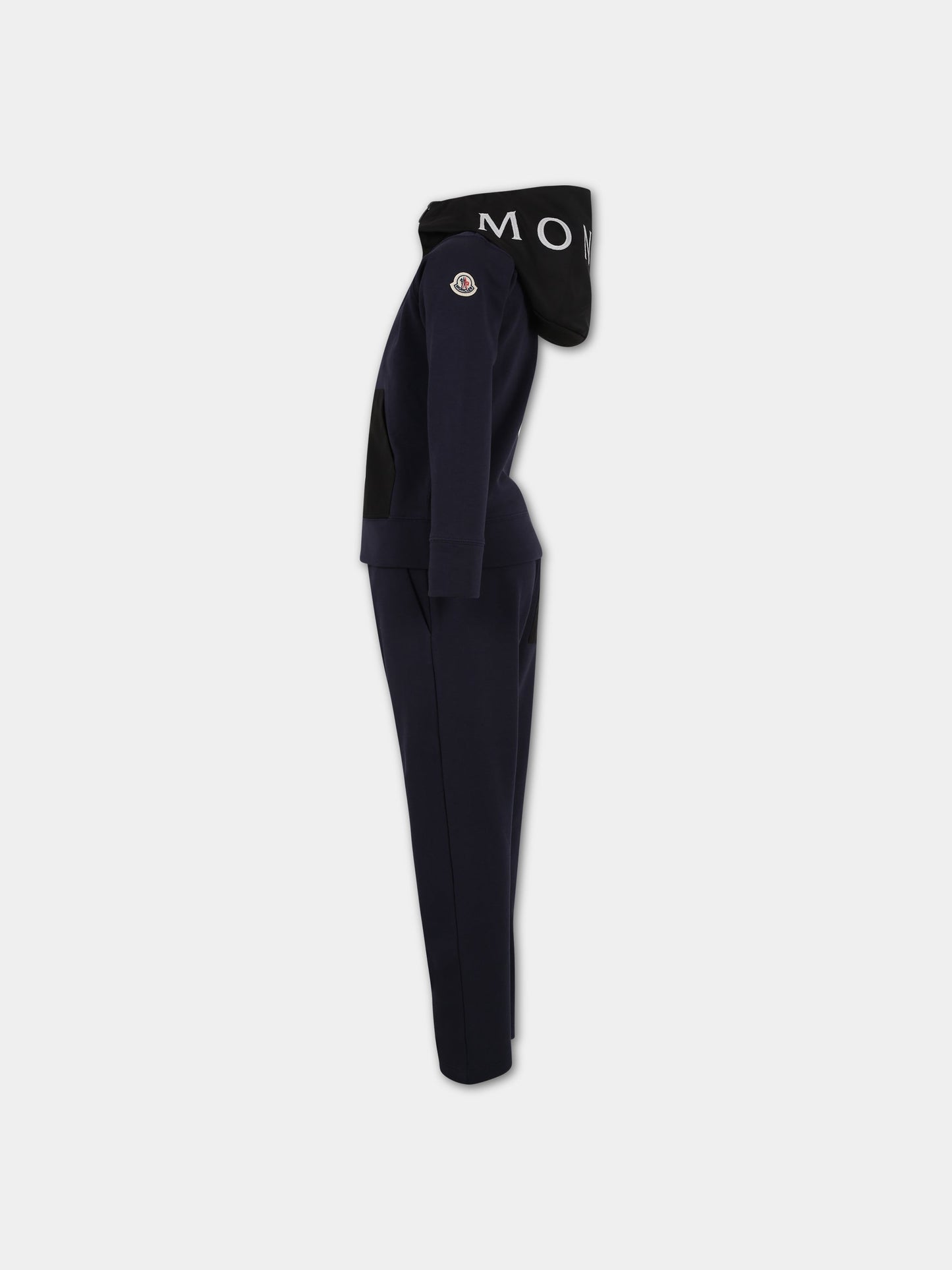 Completo blu per bambino con logo,Moncler Kids,954 8M00025 899Z5 778