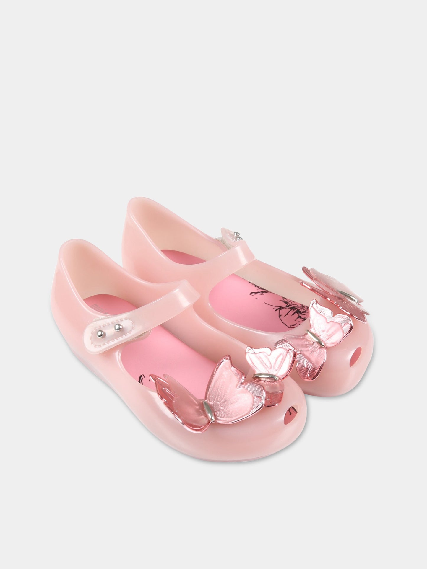 Ballerine rosa per bambina con farfalla,Mini Melissa,32849 AB671