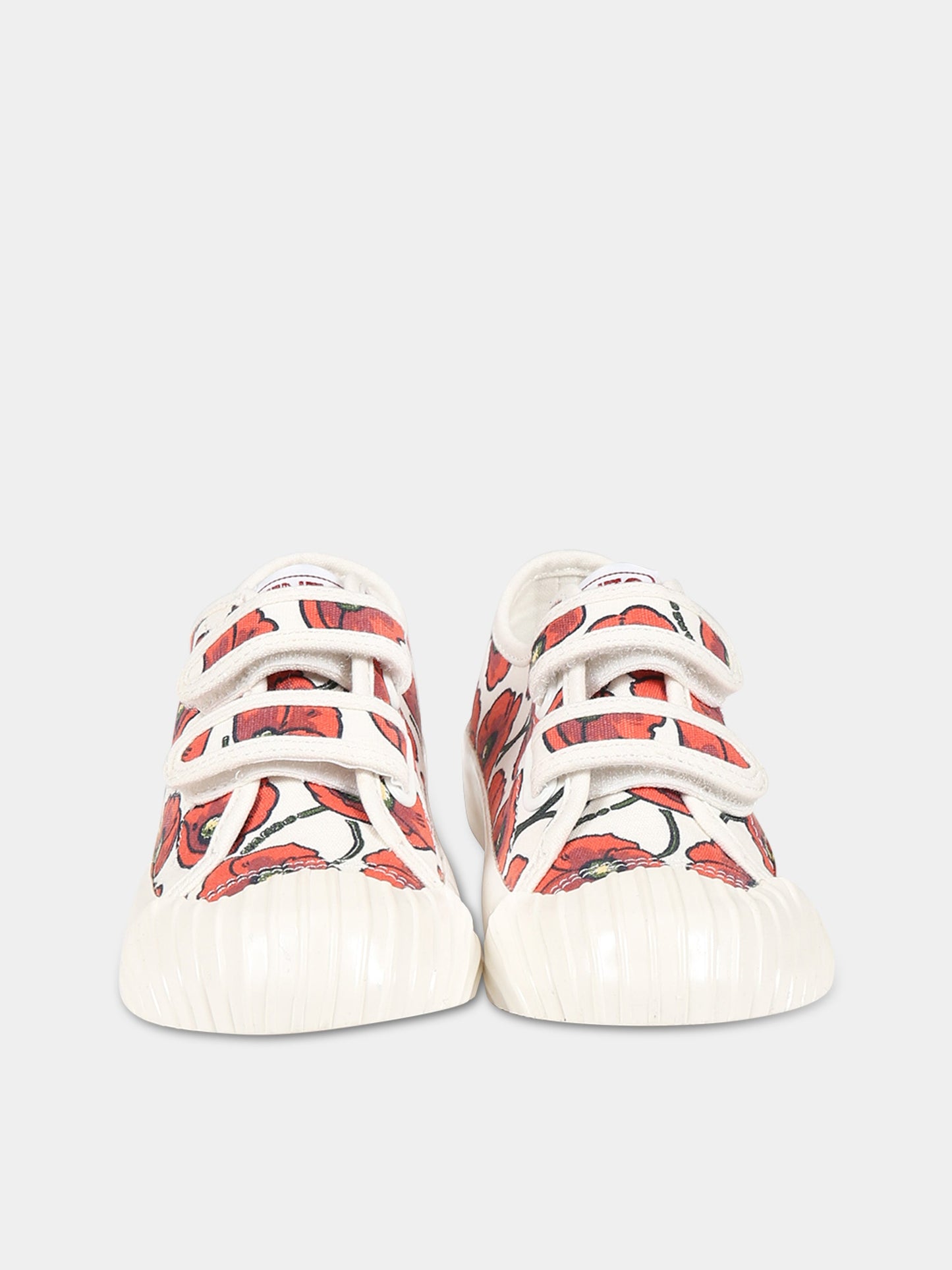 Sneakers multicolor per bambina con iconici papaveri rossi e logo,Kenzo Kids,K19123 189