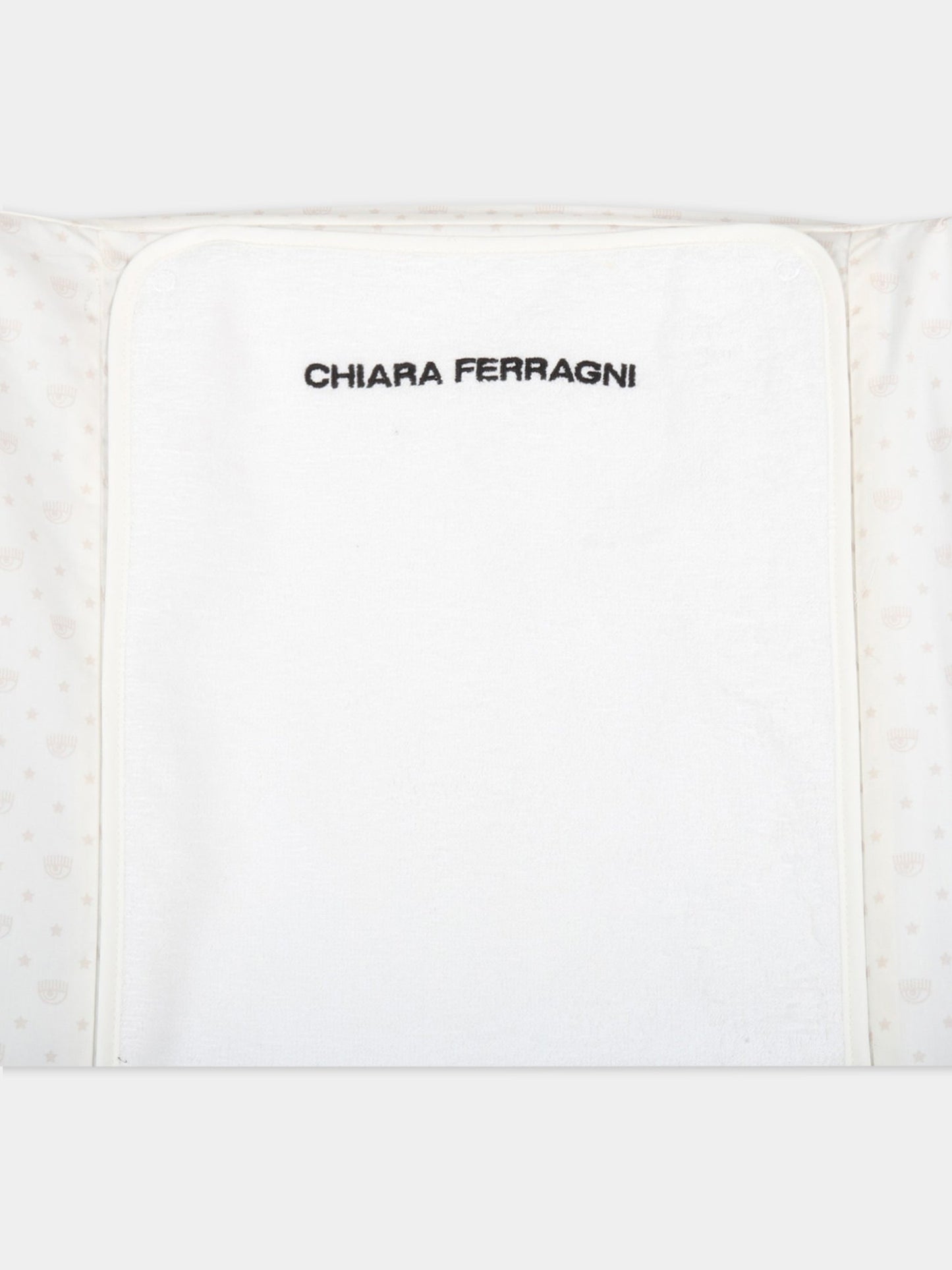 Fasciatoio avorio per neonati con occhiolino,Chiara Ferragni Homewear,CF050B