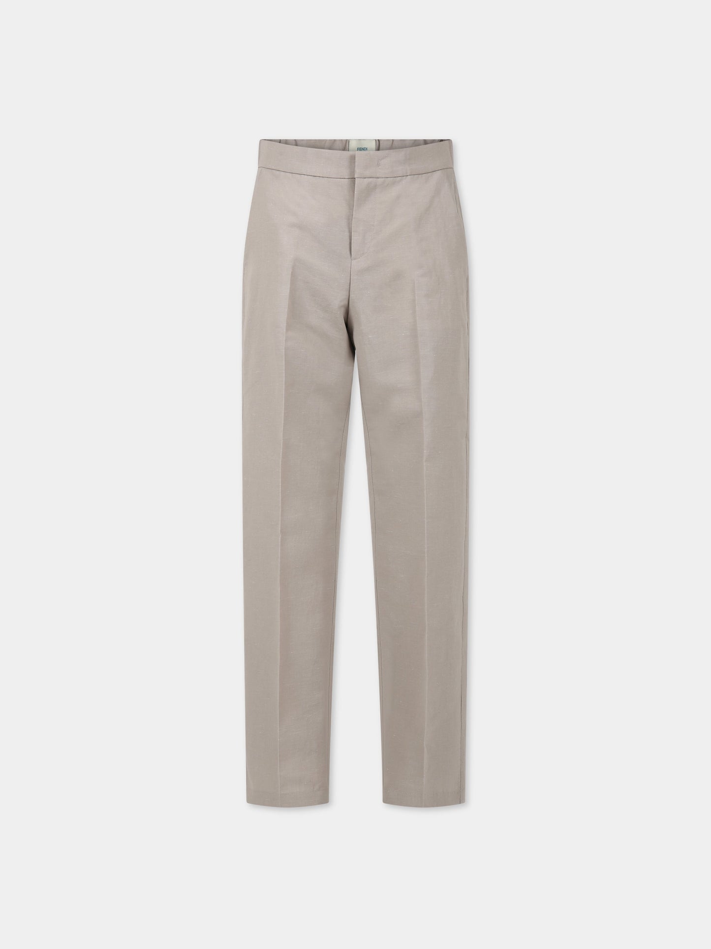 Pantaloni grigi per bambino con logo,Fendi Kids,JMF430 AMI4 F0QB9
