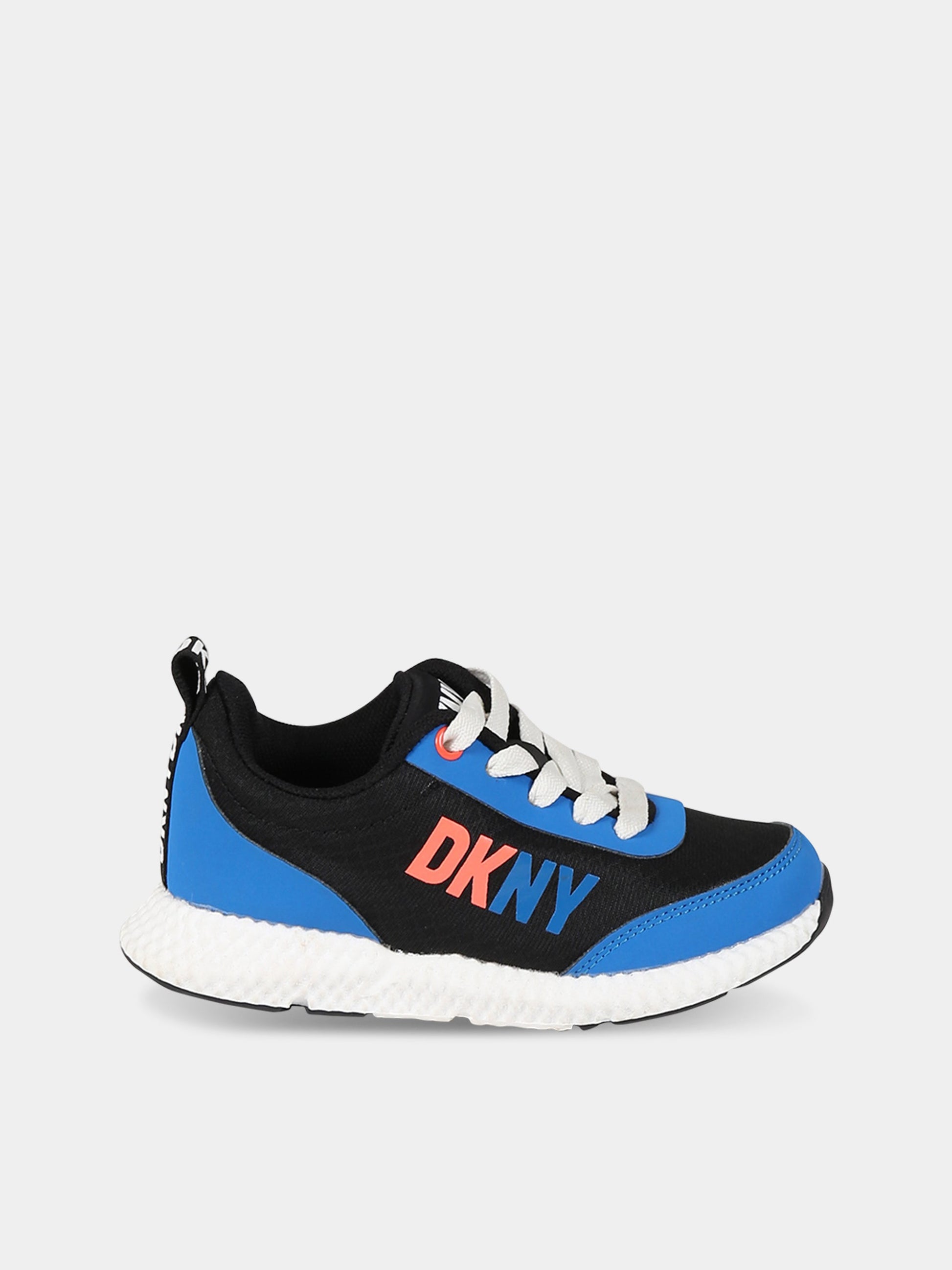 Sneakers multicolor per bambini con logo,Dkny,D29045 83A