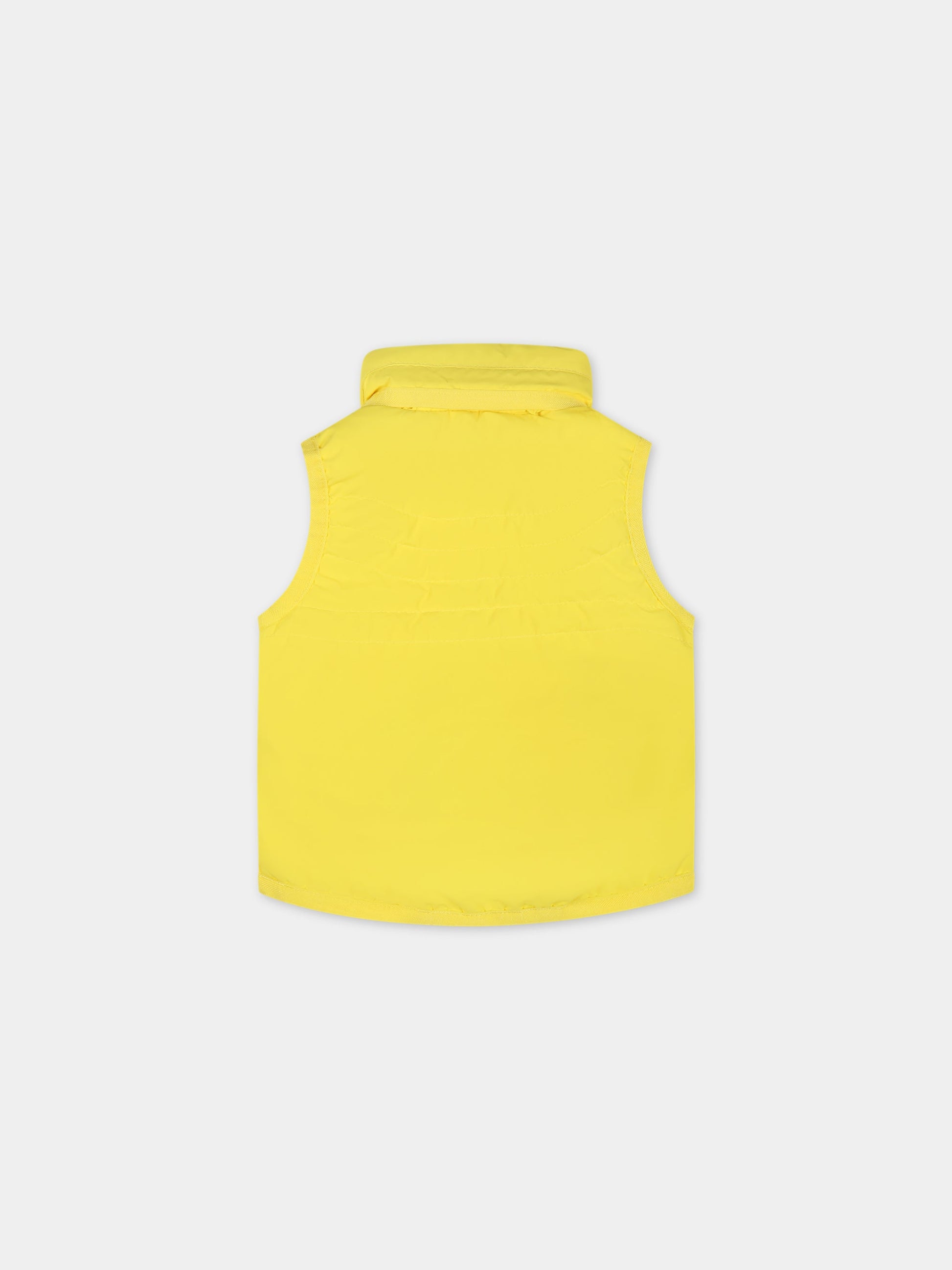 Gilet giallo per neonato con logo,Hugo Boss,J06245 535