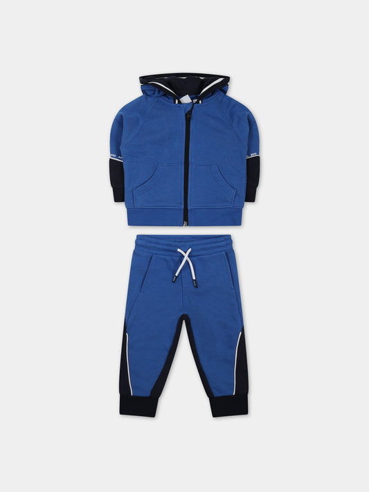 Completo blu per neonato con logo,Hugo Boss,J08060 871