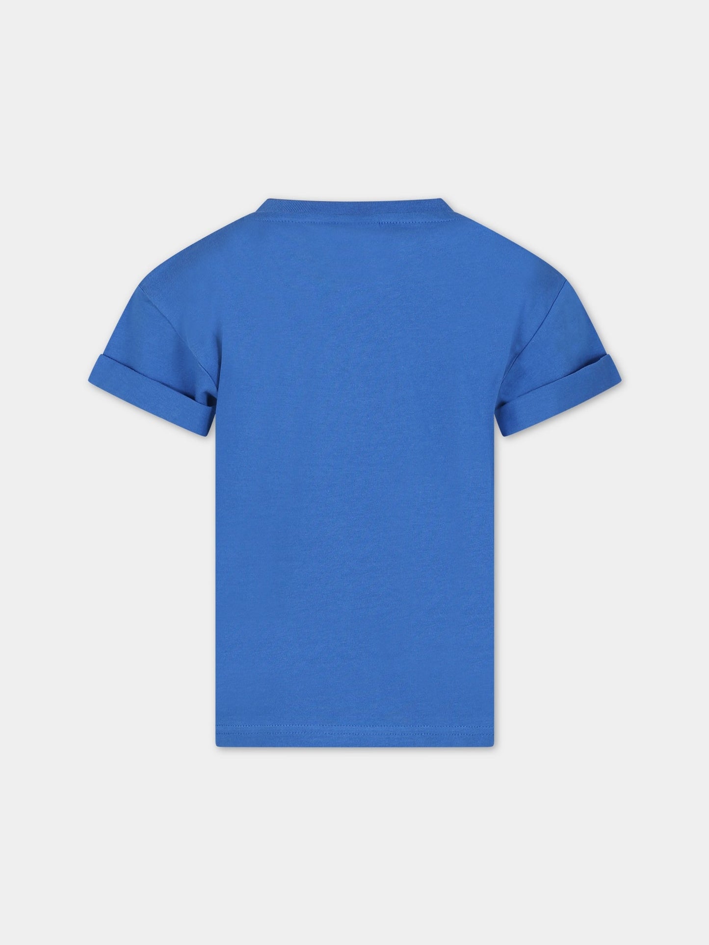 T-shirt blu per bambino con logo,Hugo Boss,J25N82 871