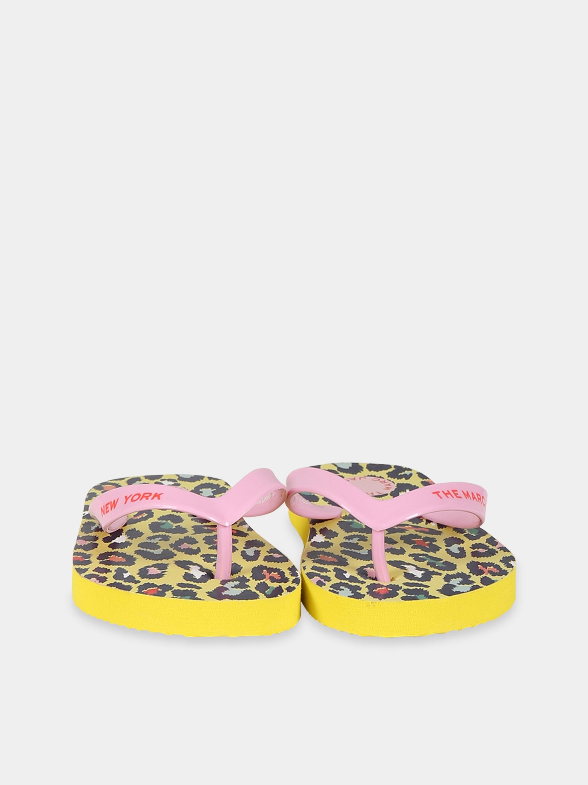 Infradito gialle per bambina con logo,Little Marc Jacobs,W19117 549