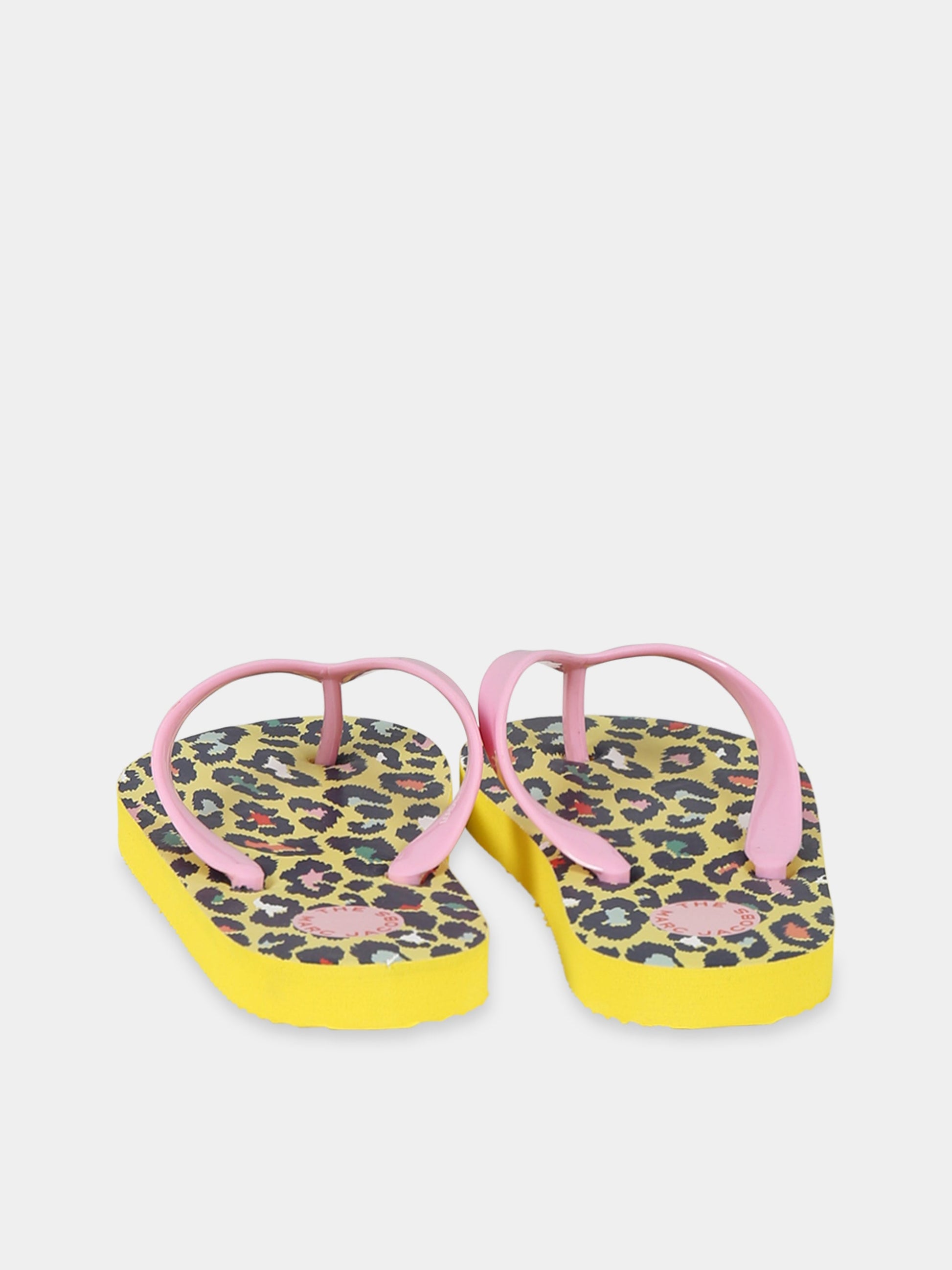 Infradito gialle per bambina con logo,Little Marc Jacobs,W19117 549