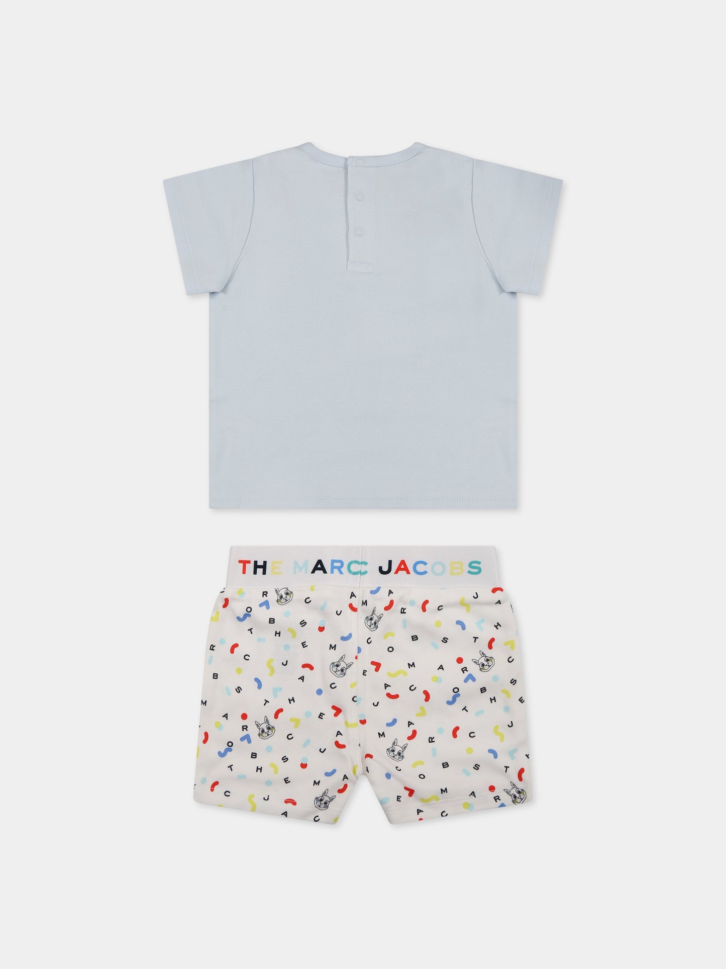 Completo multicolor per neonato con stampa e logo,Little Marc Jacobs,W98146 V11