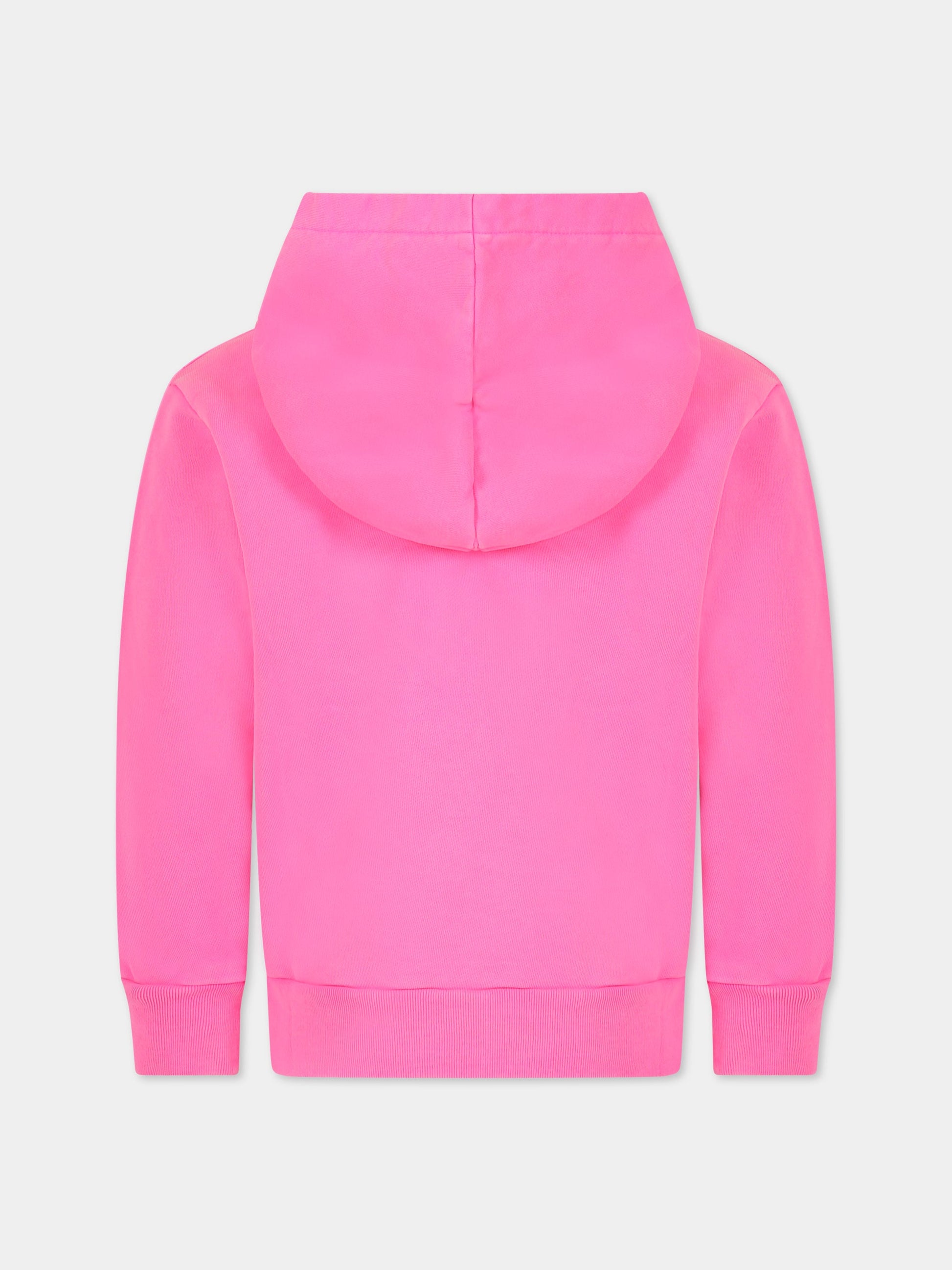 Felpa fucsia per bambina con logo,Marni Kids,M00696 M00PD 0M334