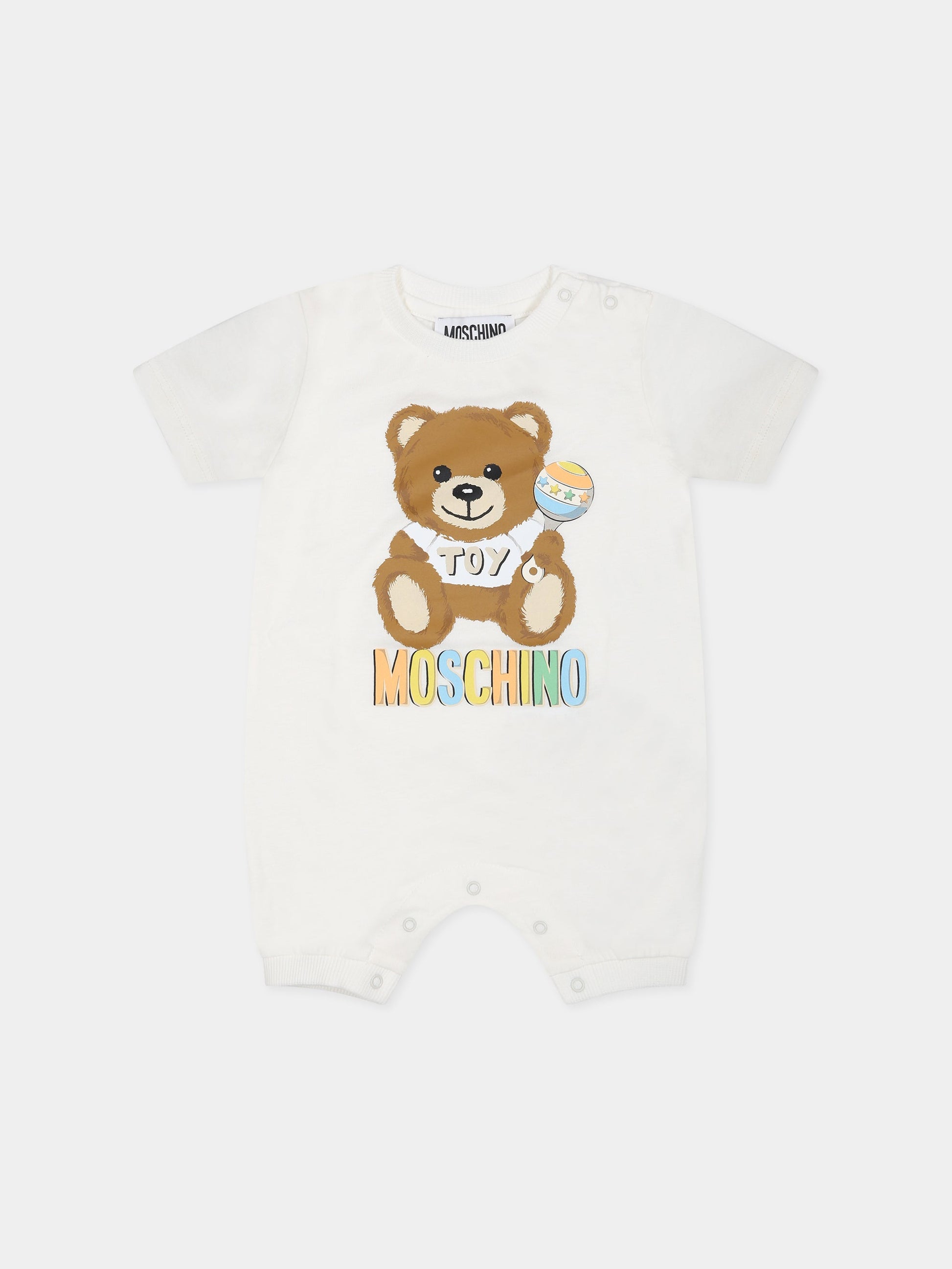 Set bianco per neonati con Teddy Bear,Moschino Kids,MPY02P LAB59 84352