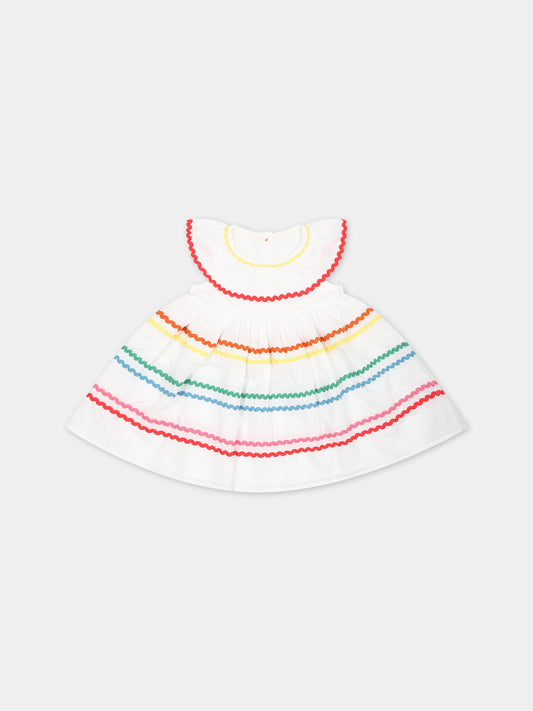 Vestito bianco per neonata con ricami,Stella Mccartney Kids,TS1082 Z0142 101