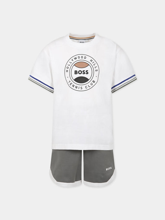 Completo multicolor per bambino con logo,Boss,J28114 N56