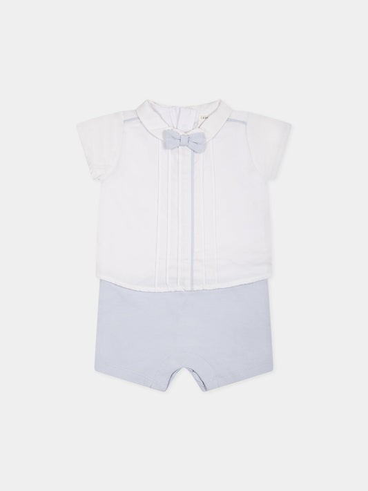 Pagliaccetto multicolor per neonato con papillon,Carrement Beau,Y94287 V11