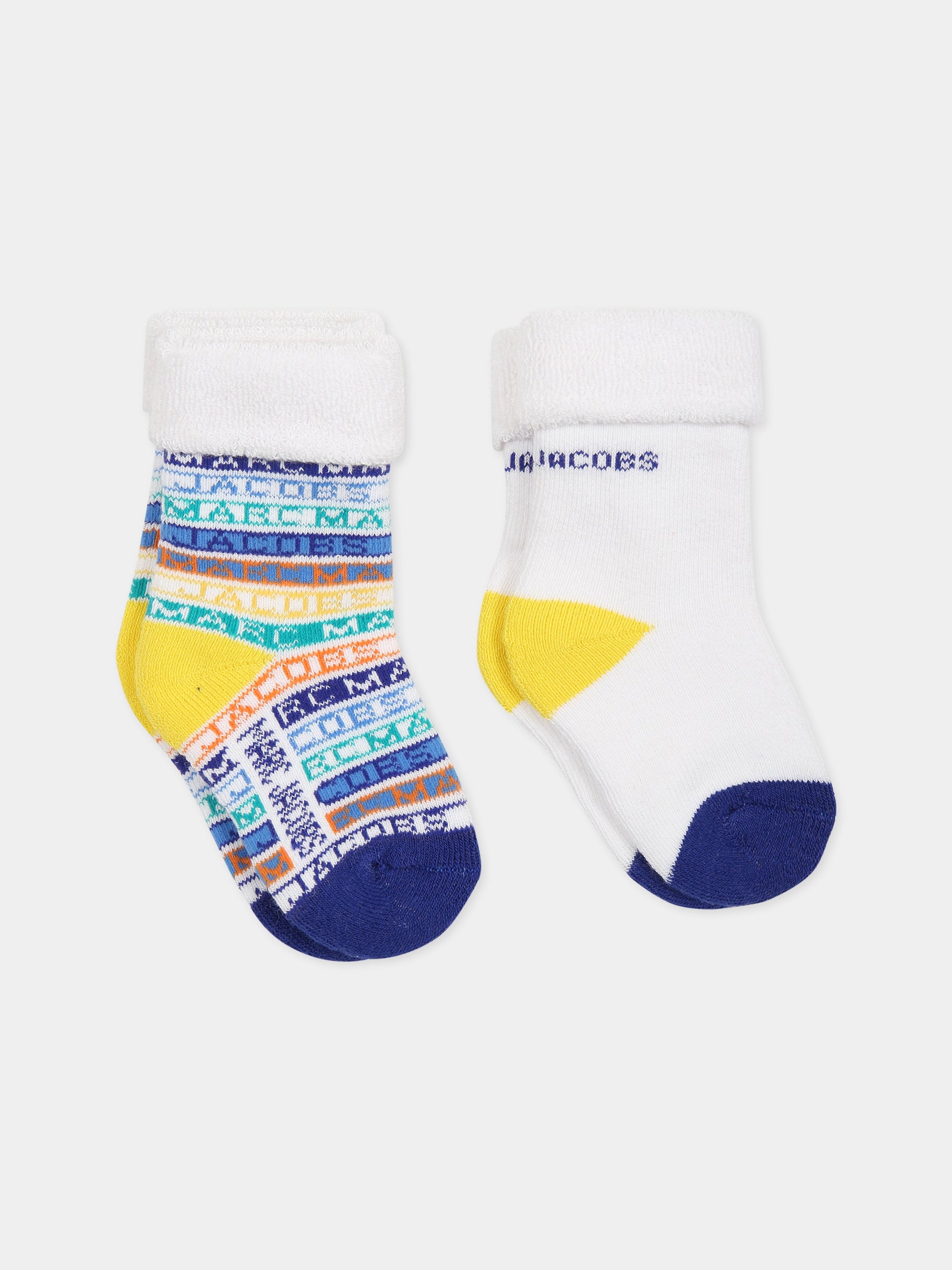 Set bianco per neonato con logo,Little Marc Jacobs,W90064 865