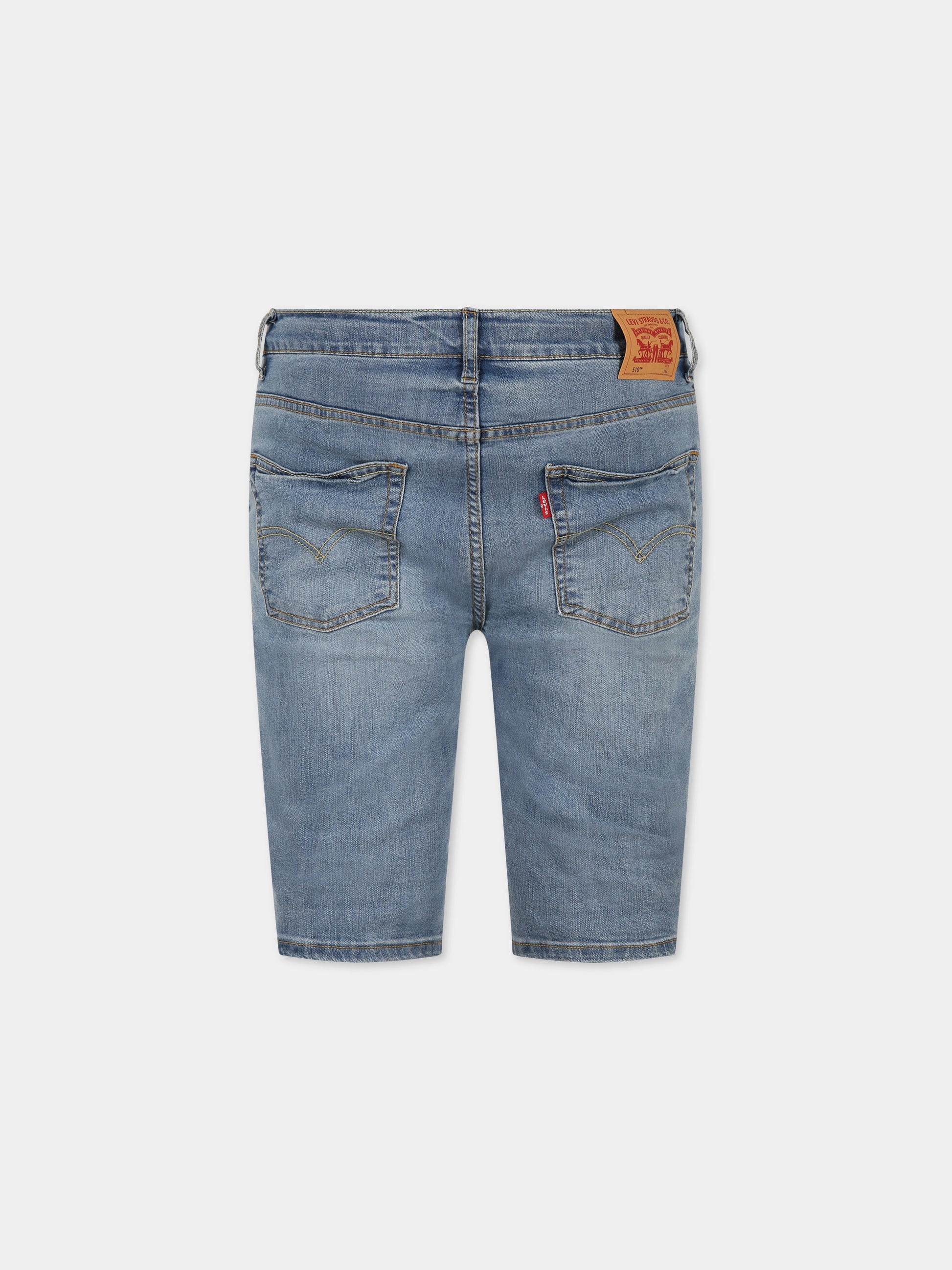 Shorts blu per bambino con logo,Levi's Kids,9EE452 L5D